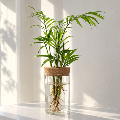 Glass Hydroponic Planter.