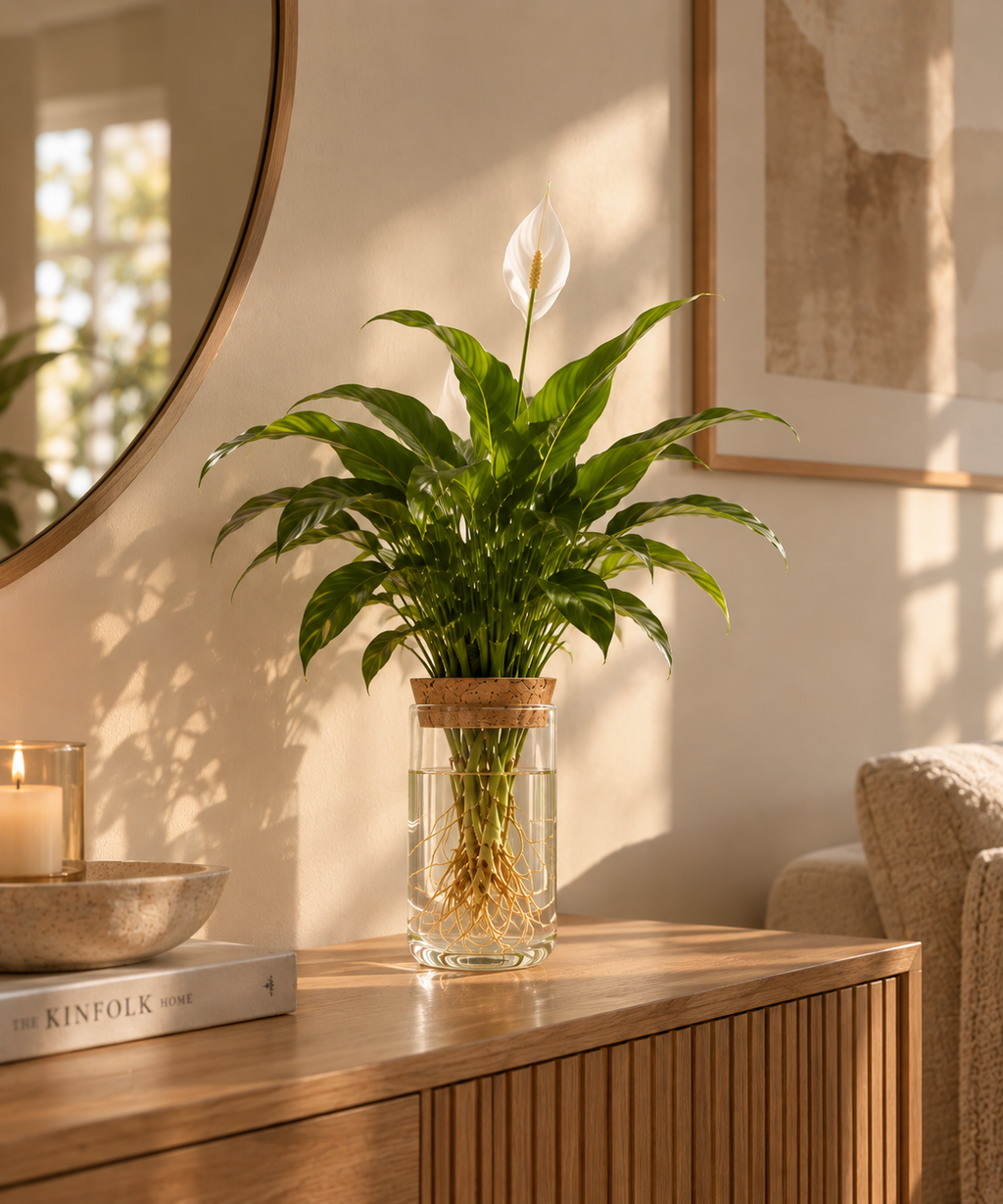 Glass Hydroponic Planter.